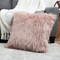 Blush Pink 22 Inch Large Throw Pillow Furry Decor For Couch Bed Plush Comfort
